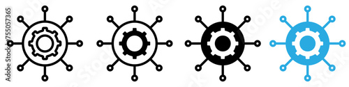 Useful functions icon logo set vector