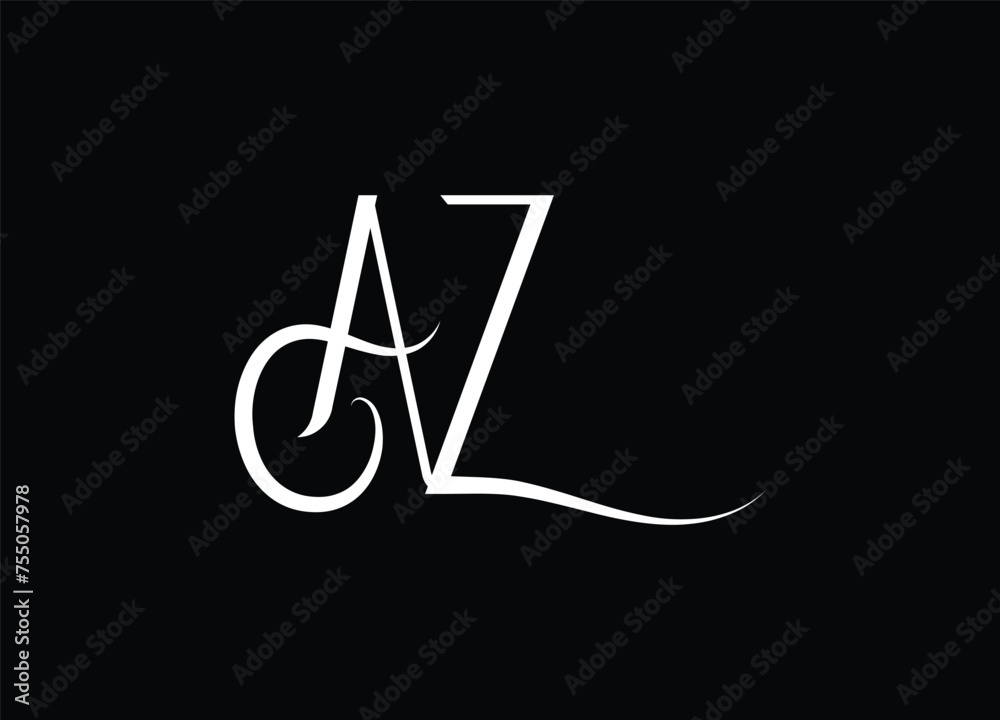 AZ Abstract Letters Logo Monogram AZ Abstract Letters Logo Monogram