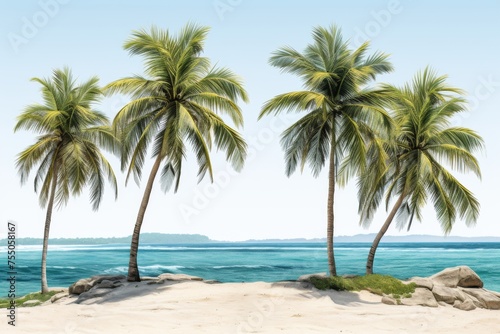 Beachside Palm Cluster Isolated on Transparent Background © Artimas 