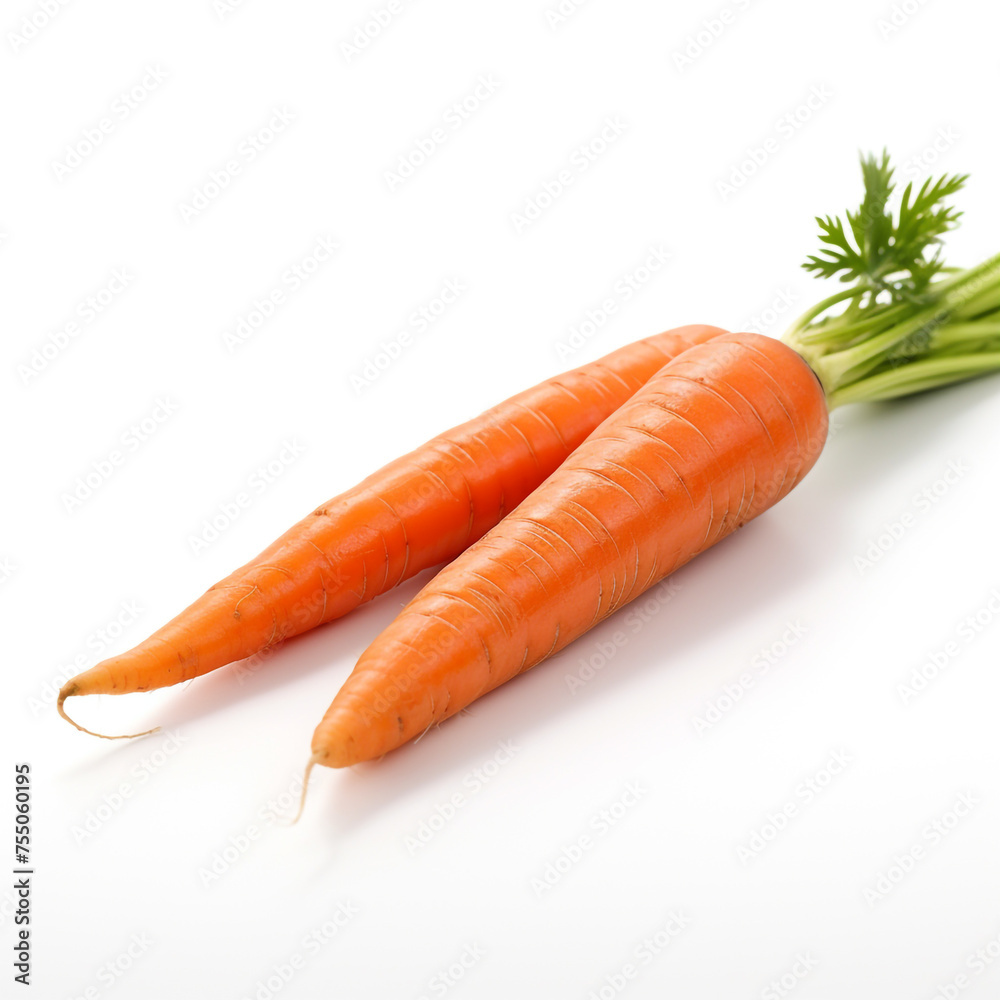 carrot on a white background сreated with Generative Ai carrot on a white background сreated with Generative Ai