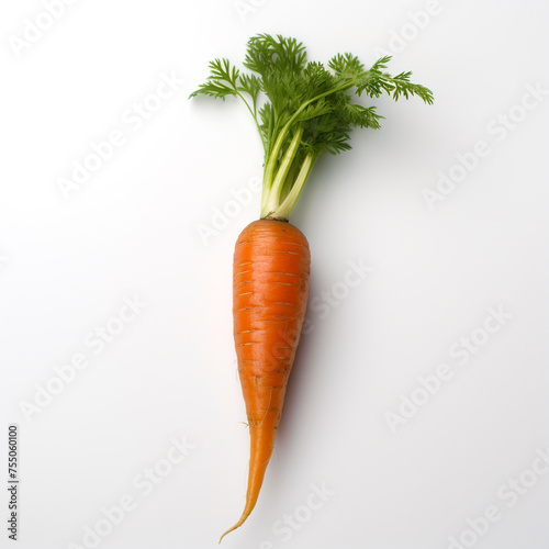 carrot on a white background сreated with Generative Ai