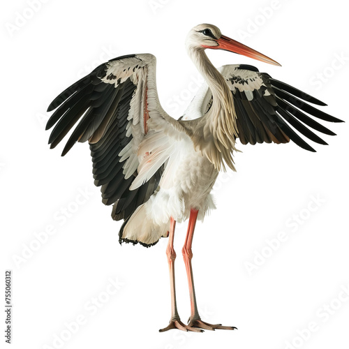 stork with wings