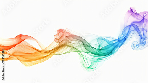 Rainbow colorful smoke or abstract wave