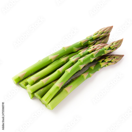 asparagus on a white background   reated with Generative Ai