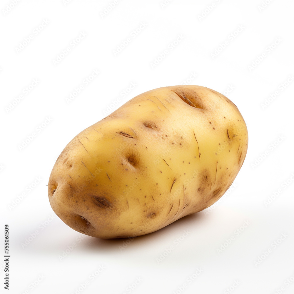 potatoe on a white background сreated with Generative Ai potatoe on a white background сreated with Generative Ai