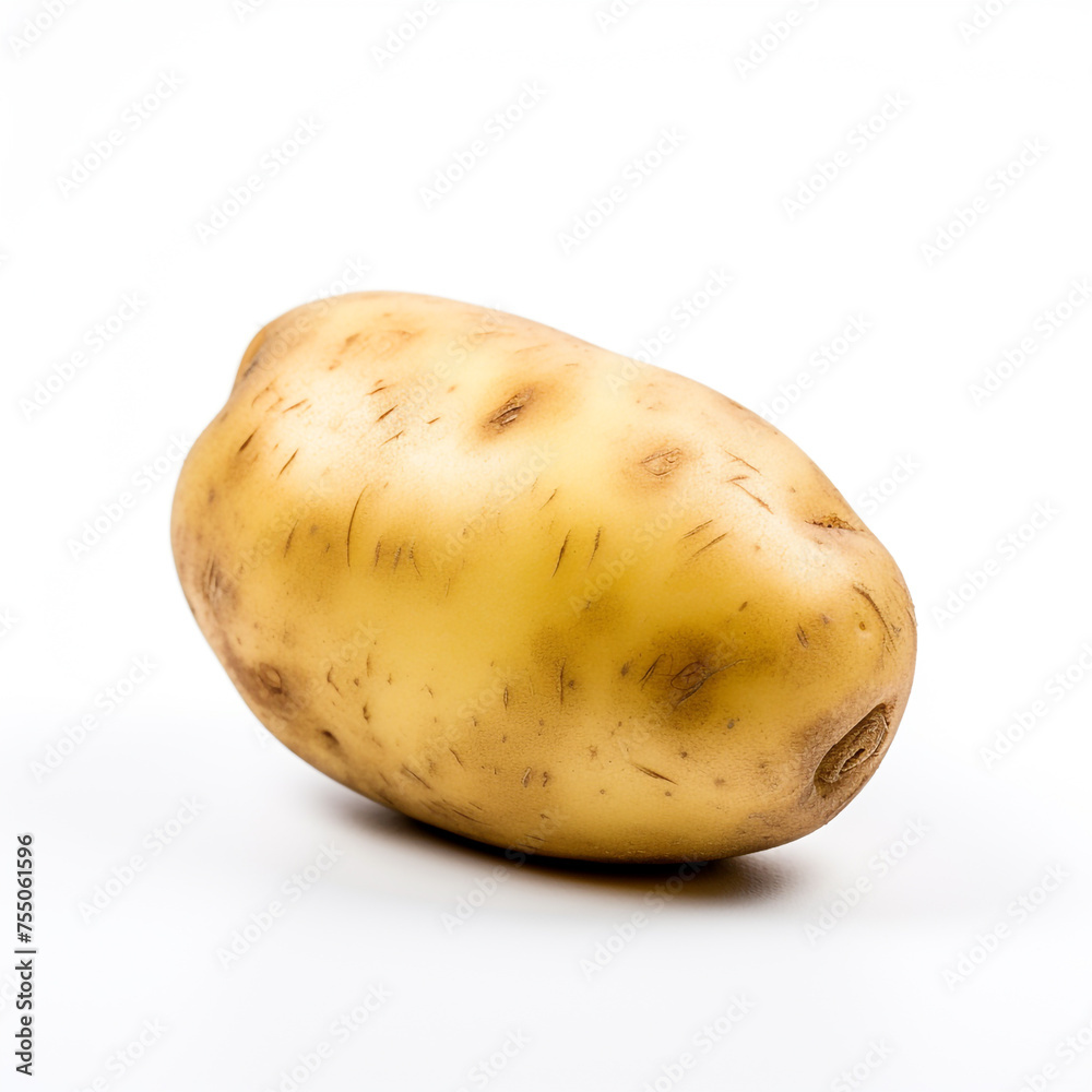 potatoe on a white background сreated with Generative Ai potatoe on a white background сreated with Generative Ai