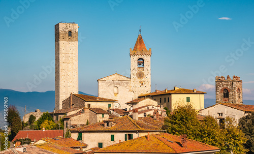Serravalle Pistoiese panoramic view of village, Pistoia, Tuscany, Italy. photo