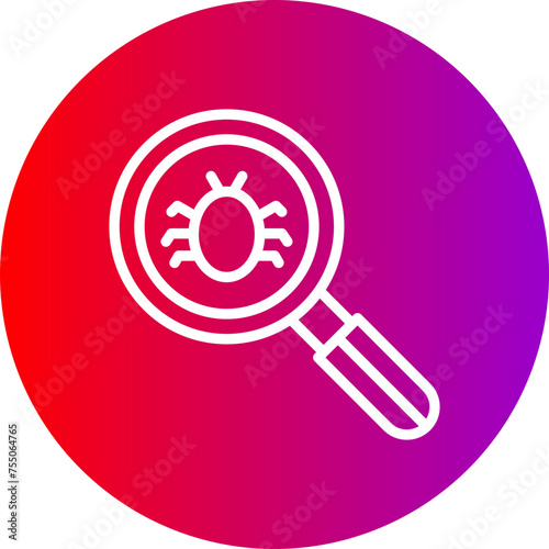 Monitoring Line Gradient Circle Icon