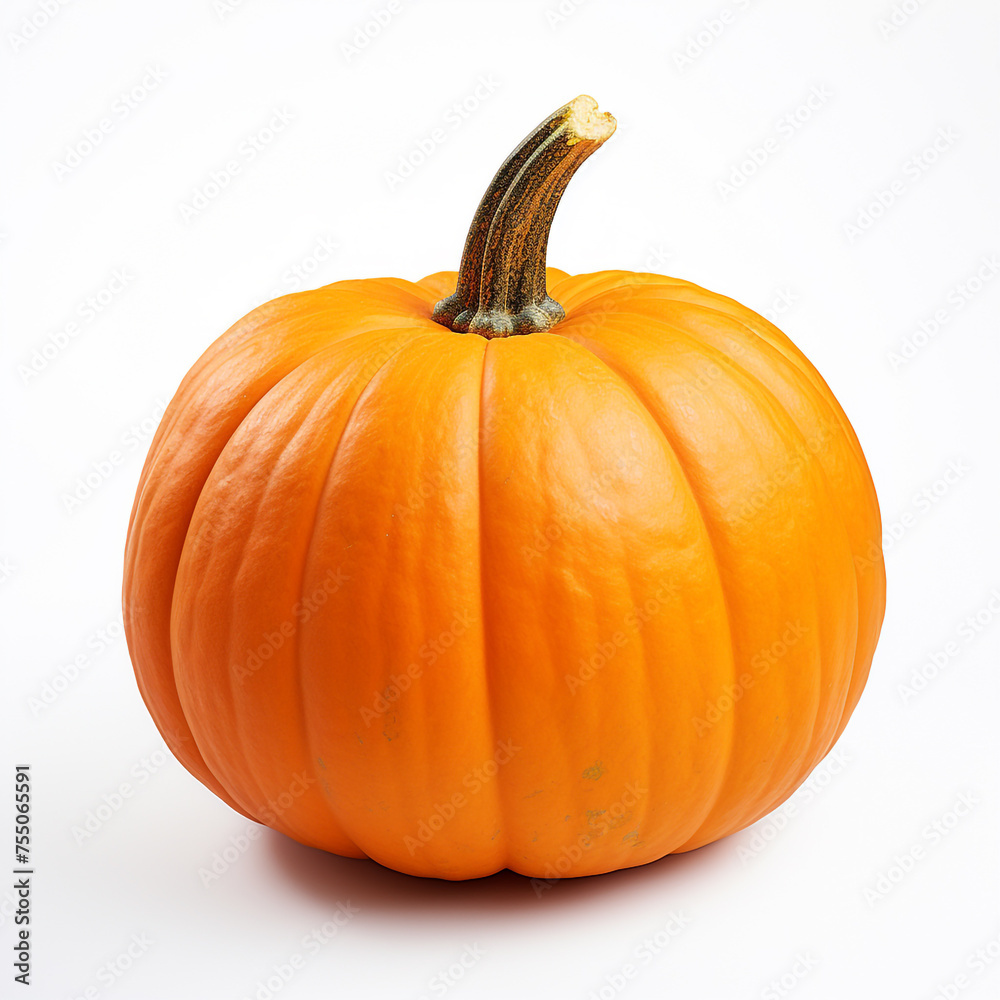 pumpkin on a white background сreated with Generative Ai pumpkin on a white background сreated with Generative Ai
