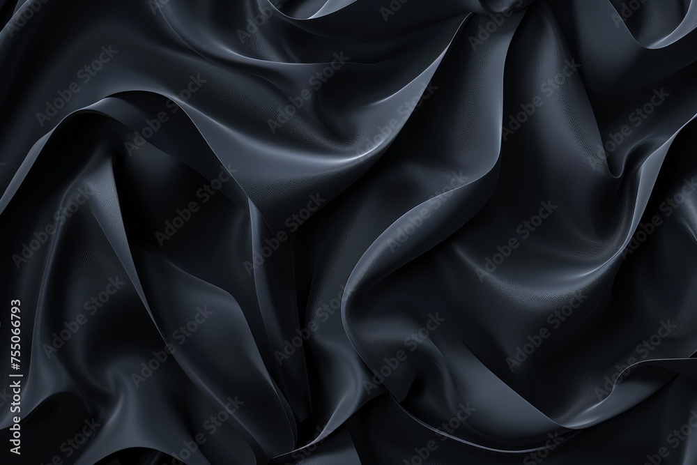 Obraz premium black background with abstract shapes. 3D illustration