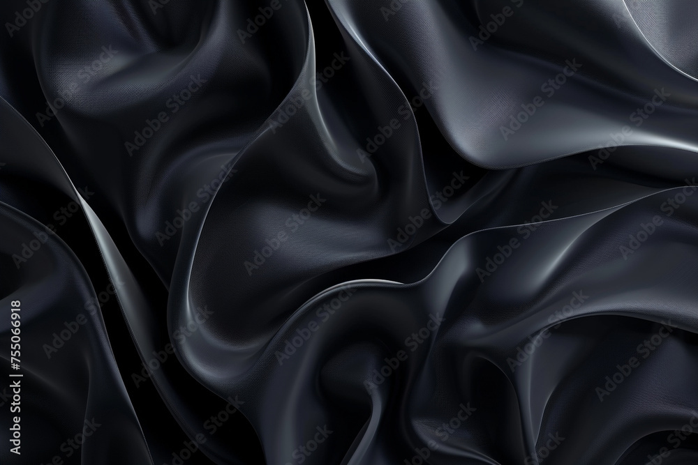Fototapeta premium black background with abstract shapes. 3D illustration
