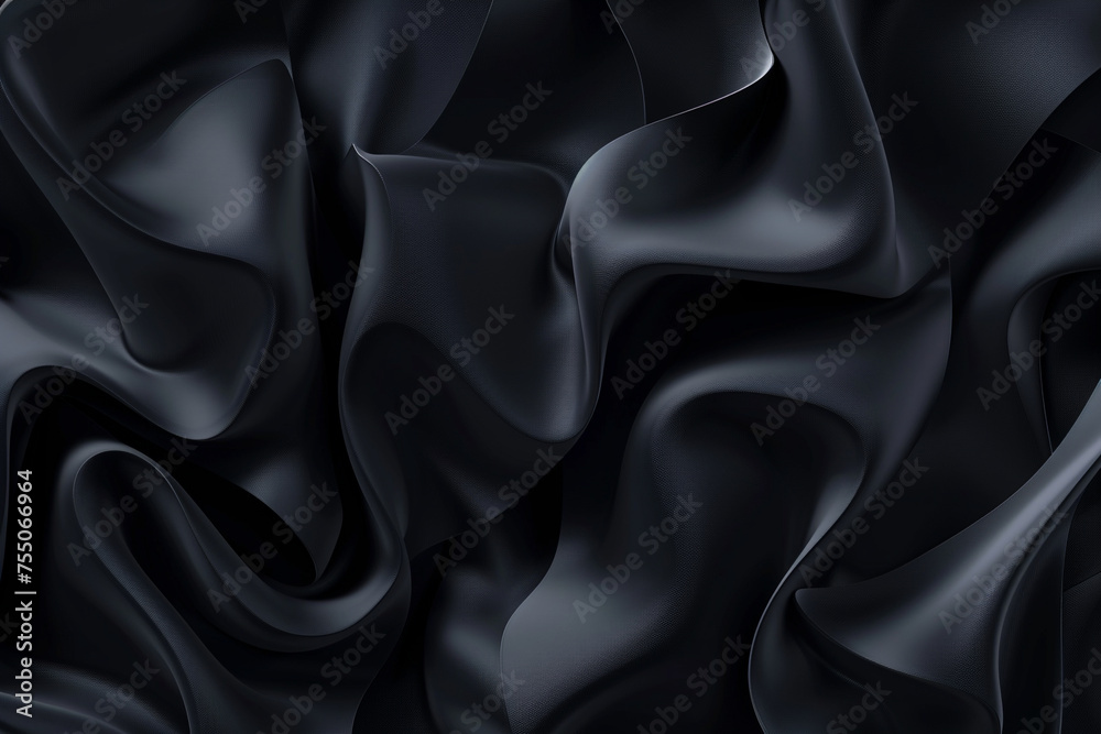 Fototapeta premium black background with abstract shapes. 3D illustration