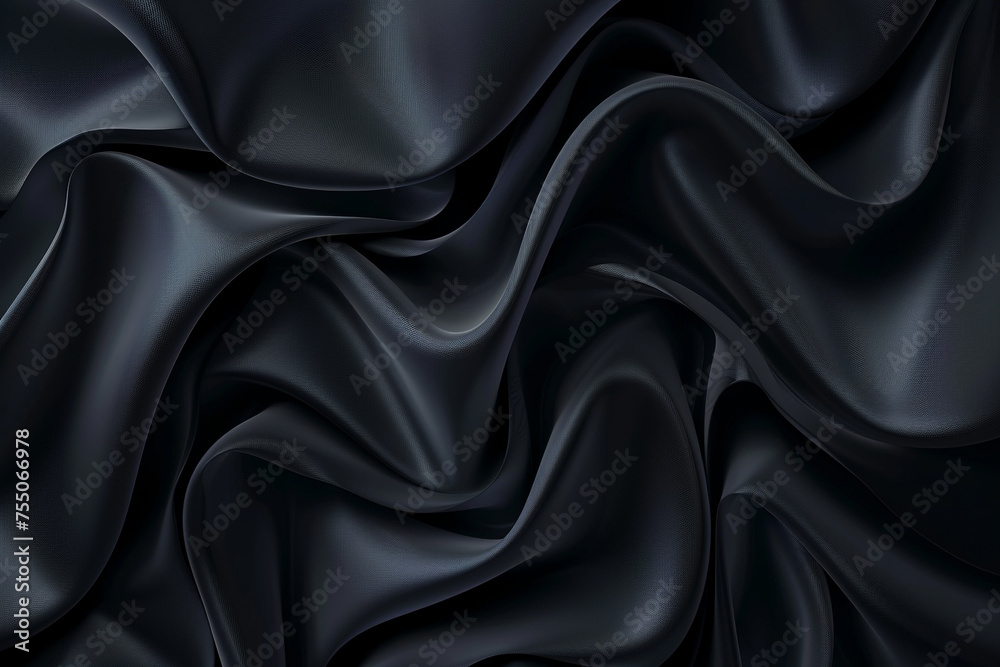black background with abstract shapes. 3D illustration