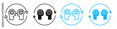 Empathy icon mark in filled style