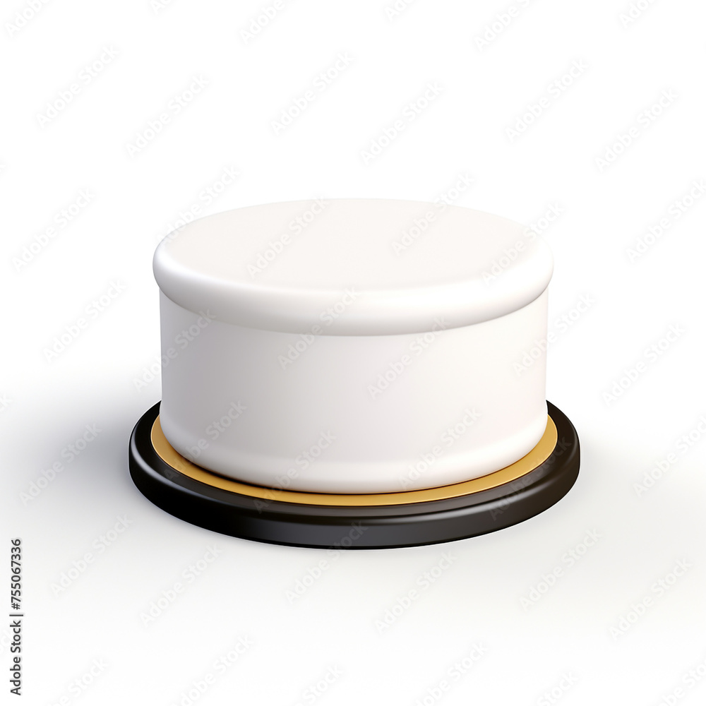 cake, 3D model in minimalism on a white background сreated with Generative Ai cake, 3D model in minimalism on a white background сreated with Generative Ai