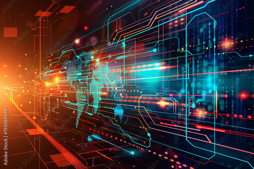 Fototapeta premium abstract technology communication concept vector background