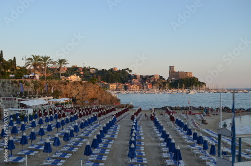 Sun loungers on the beach