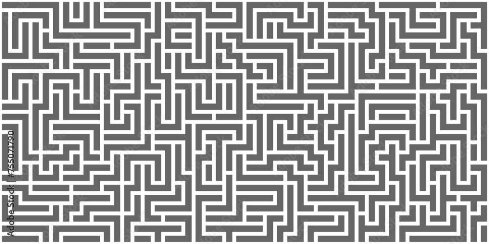 Abstract seamless pattern of horizontal and vertical lines. imitation of a maze. Background template for design and creativity