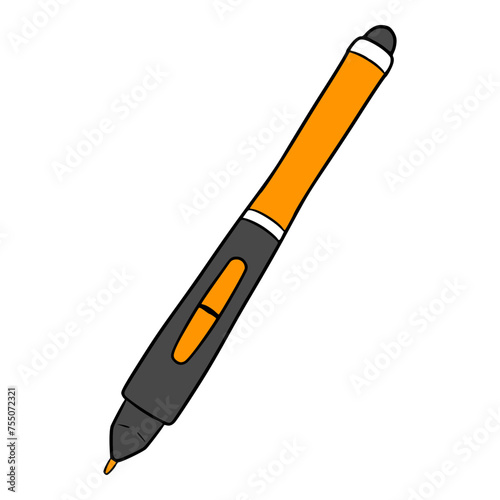 stylus pen illustration hand drawn isolated vector	
