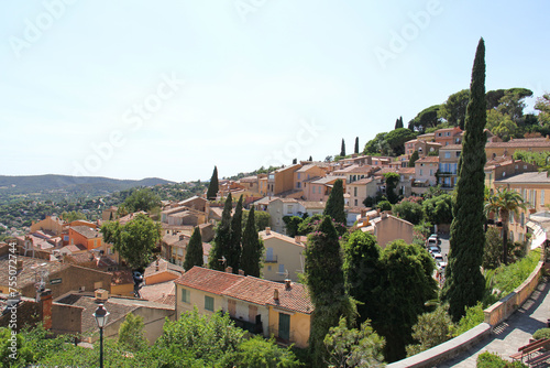 Village of Bormes-les-Mimosas in the Var department Provence-Alpes-Côte d'Azur France