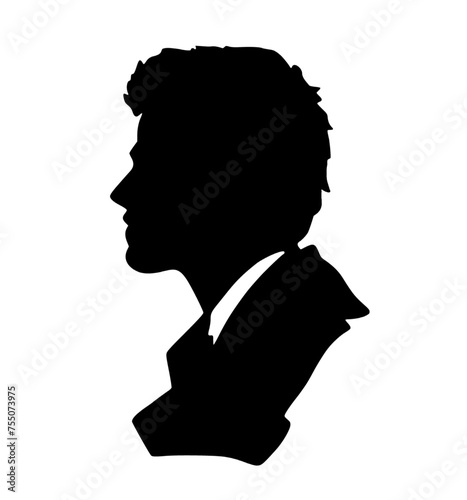 Elegant man - businessman silhouette - stylized drawing - icon - ideal for website, email, presentation, advertisement, label, sticker, postcard,, cricut, sublimation	