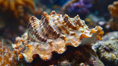 Thorny oyster Spondylus varians underwater