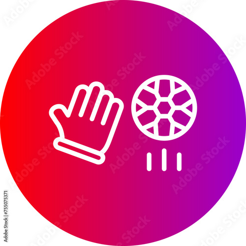 Goalie Line Gradient Circle Icon
