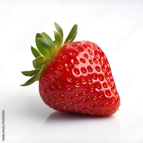 delicious strawberry  white background  professional photo   reated with Generative Ai