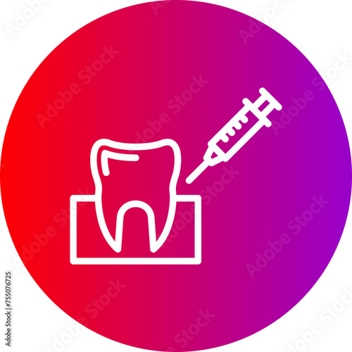 Anesthesia Line Gradient Circle Icon