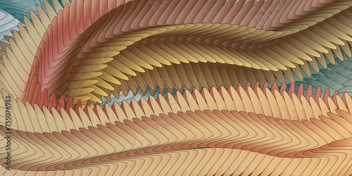 Abstract colorful background with gradient. The illusion of three-dimensional space. A template for creative design