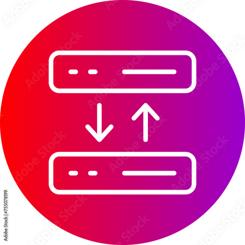 web-hosting-33 Line Gradient Circle Icon
