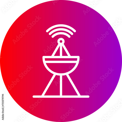 5G line circle icon