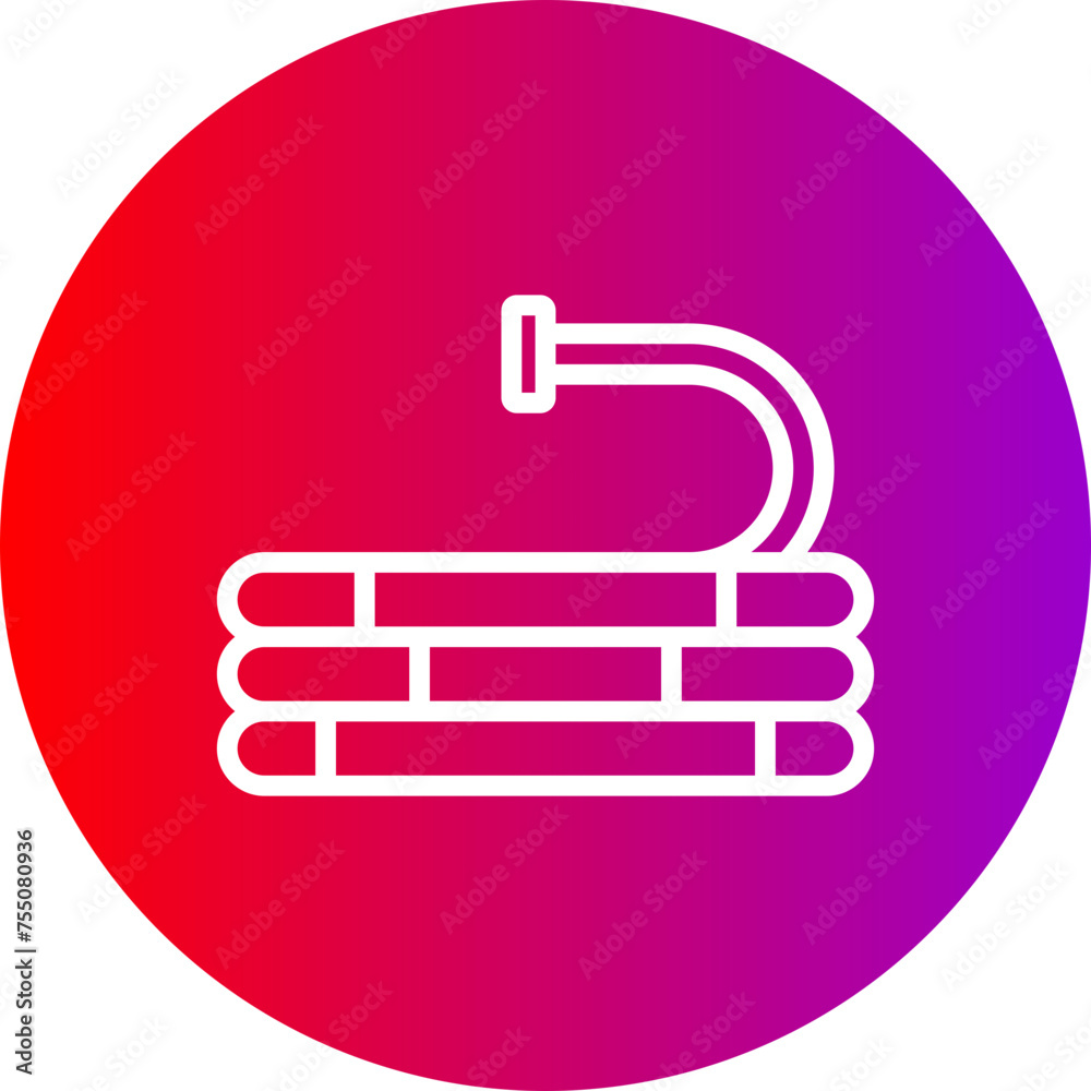Water Hose Line Gradient Circle Icon Water Hose Line Gradient Circle Icon