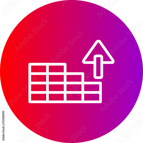 Trowel Line Gradient Circle Icon