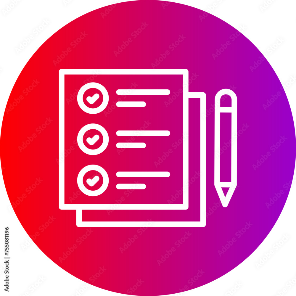 Document Line Gradient Circle Icon Document Line Gradient Circle Icon