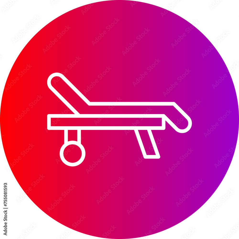 Deck Chair Line Gradient Circle Icon Deck Chair Line Gradient Circle Icon