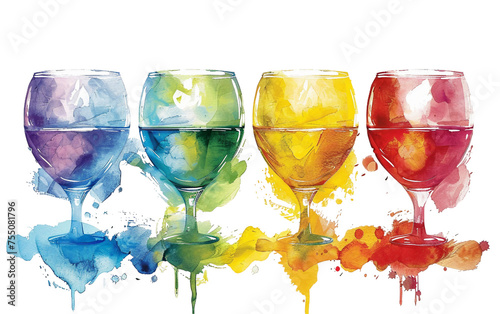 Colorful Passover Greeting Card Illustration Isolated on Transparent Background PNG.