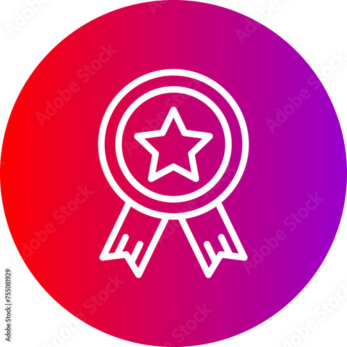 Reward Line Gradient Circle Icon