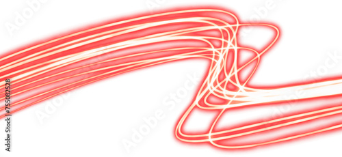 wavy futuristic neon red laser line effect