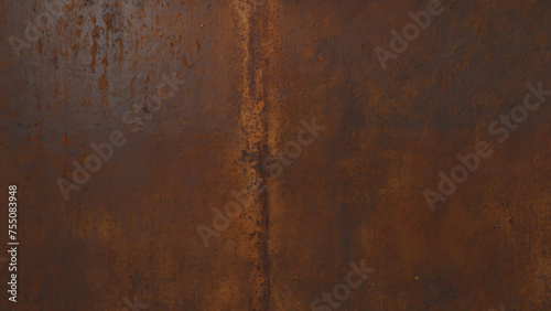Experiencing Diversity of Textural Intricacies: Grunge, Detailed Rust Iron Texture, Rusty Metal Background, Illustrating Old Metal Panel in Landscape with Gold Brown Color and Corrosion.