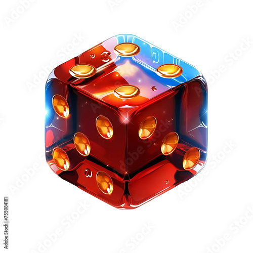 red dice on a white background