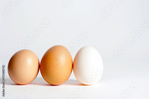 Eggs isolated on white background