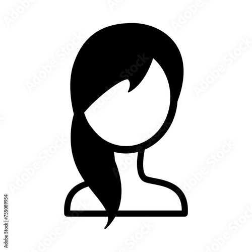 Woman hairstyle icon