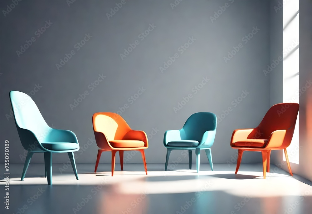 Fototapeta premium two chairs in a row