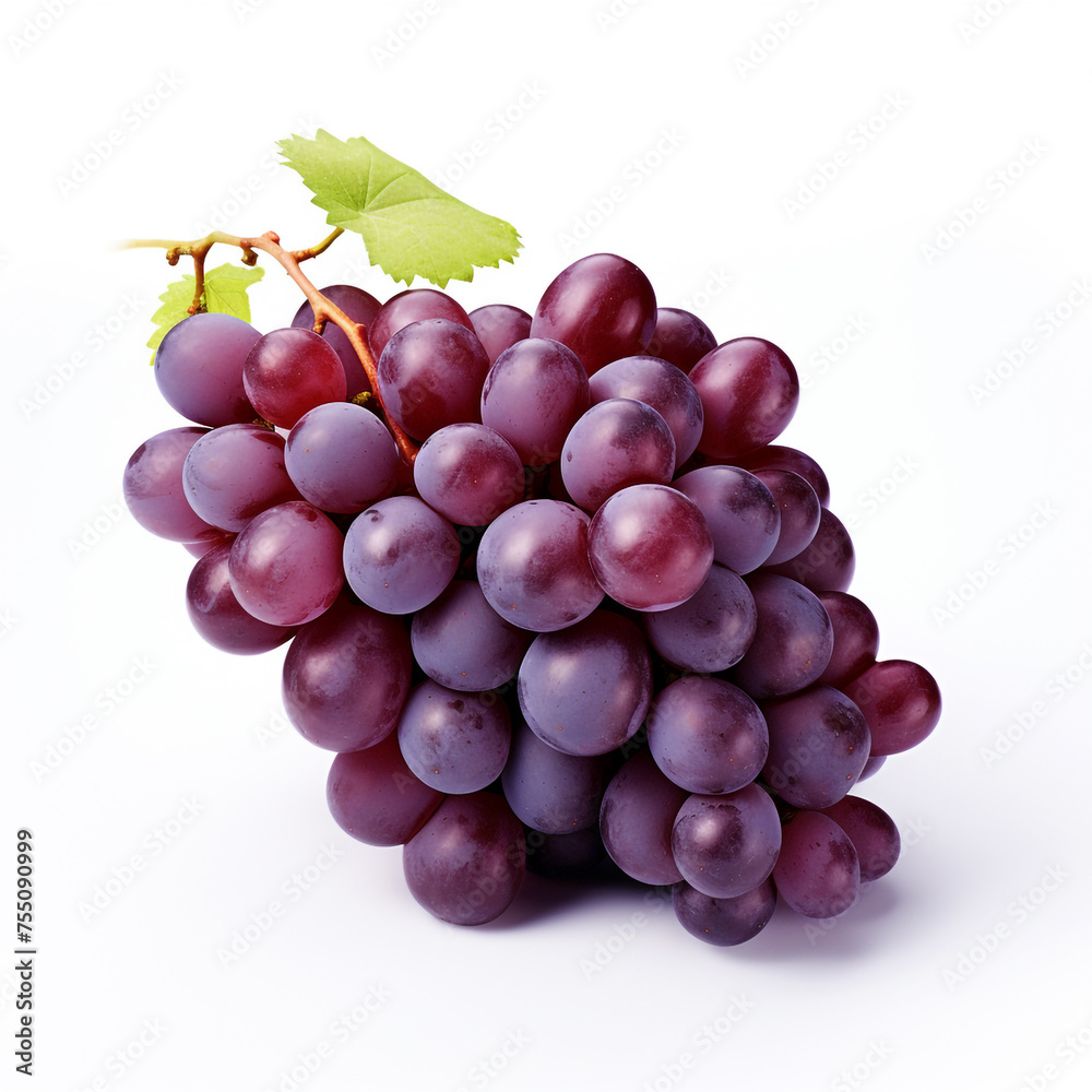 grapes, white background, professional photo сreated with Generative Ai grapes, white background, professional photo сreated with Generative Ai