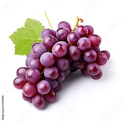 grapes, white background, professional photo сreated with Generative Ai