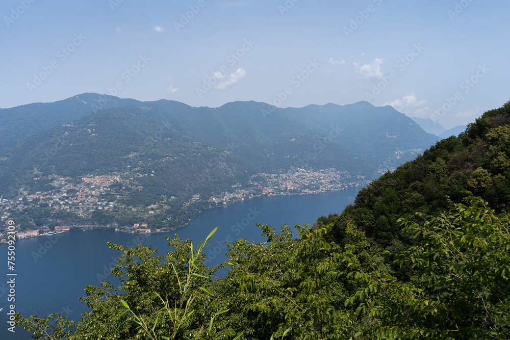 The beauty of Lake Como in Italy as seen from Brunate.