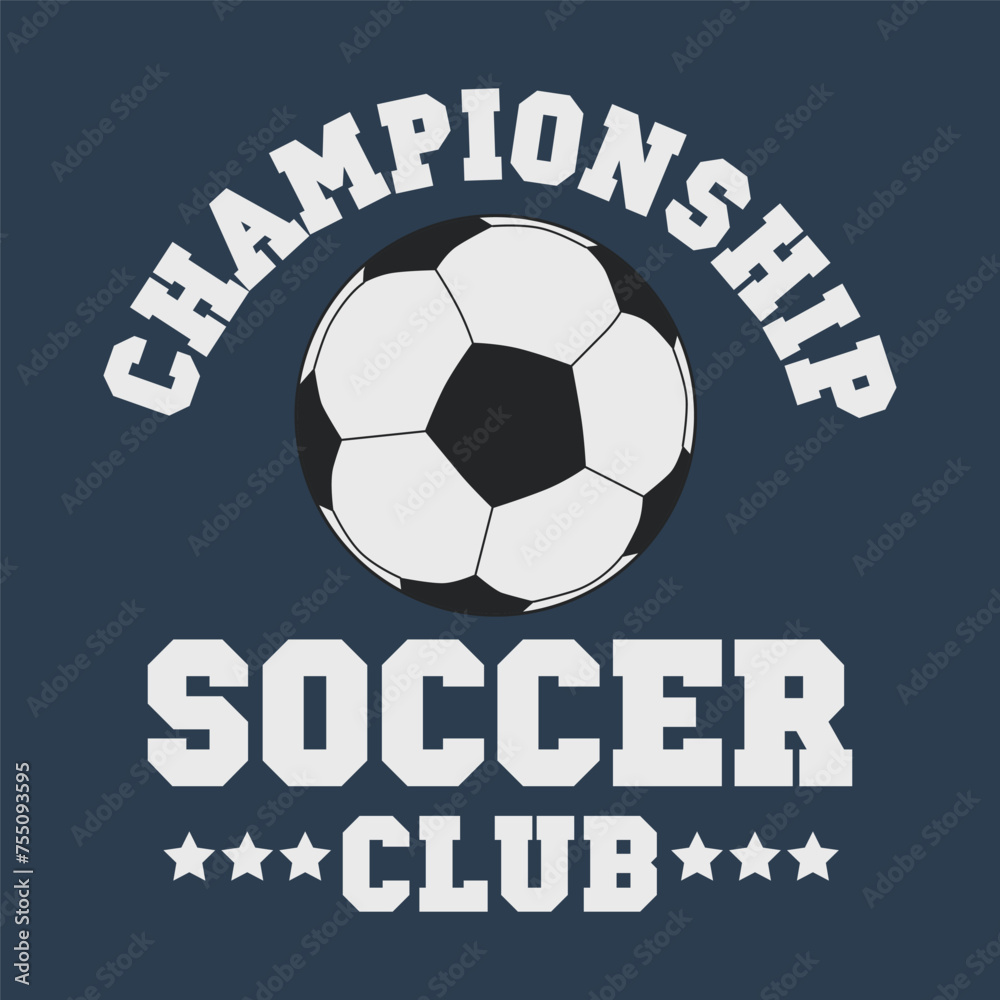 Soccer Logo or football logo club sign Badge. Football logo with shield background vector