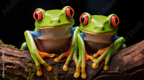 red eyed tree frogs - love concept