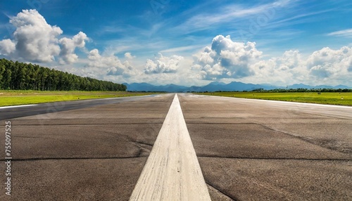 airport runway on a sunny day